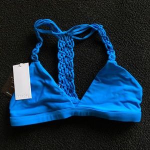 New Mikoh bikini top and bottom set in island blue